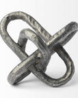 Petite Silver Metal Chain Link Sculpture