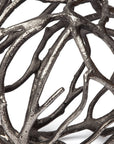 Silver Metal Tree Branch Sculpture