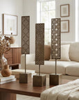 Set of Three Gold Metal Modern Abstract