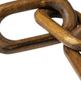 Brown Wooden Chain Link Decor Piece