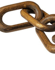 Brown Wooden Chain Link Decor Piece