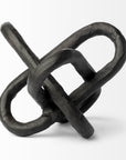 Petite Black Metal Chain Link Sculpture