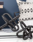 Petite Black Metal Chain Link Sculpture
