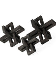 Set of Three 4" Black Metal Tabletop Sculpture