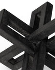 Set of Three 4" Black Metal Tabletop Sculpture