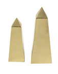 Set of Two 11" Gold Metal Tabletop Sculpture