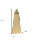 Set of Two 11" Gold Metal Tabletop Sculpture
