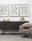 Set of Two 11" Gold Metal Tabletop Sculpture
