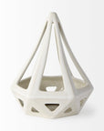 9" White Stainless Steel Tabletop Sculpture
