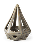 Khaki Crackle Glaze Ceramic Conical Sculpture