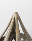 Khaki Crackle Glaze Ceramic Conical Sculpture