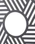 Black Metal Round Geometric Sculpture