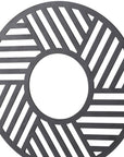Black Metal Round Geometric Sculpture