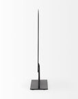 Black Metal Round Geometric Sculpture
