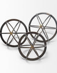 Petite Black Metal Circular Decorative Object