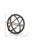 Petite Black Metal Circular Decorative Object