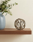 Petite Gold Metal Tree Branch Sculpture