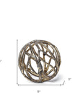 Petite Gold Metal Tree Branch Sculpture
