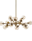Gold Sputnik Style Eighteen Bulb Dimmable Chandelier