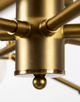 Gold Sputnik Style Eighteen Bulb Dimmable Chandelier