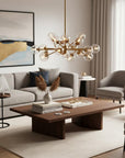 Gold Sputnik Style Eighteen Bulb Dimmable Chandelier