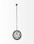 Black Metal Geometric Globe Hanging Light