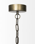 Rustic Gold Tone Metal Dome Hanging Light