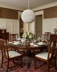 Whitewash Beaded Ball Hanging Pendent Light