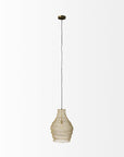 Gold Metal Wire Mesh Hanging Pendant Light