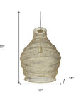 Gold Metal Wire Mesh Hanging Pendant Light