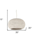 Whitewash Beaded Hanging Chandelier