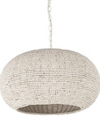 Whitewash Beaded Hanging Chandelier