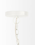 Whitewash Beaded Hanging Chandelier