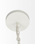 Whitewash Beaded Hanging Chandelier
