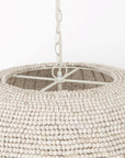 Whitewash Beaded Hanging Chandelier