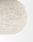 Whitewash Beaded Hanging Chandelier