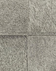 20" Gray Fabric and Wool Cube Ottoman