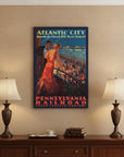 Vintage 1935 Atlantic City Travel Unframed Print Wall Art