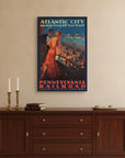 Vintage 1935 Atlantic City Travel Unframed Print Wall Art