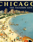 Vintage 1929 Chicago Vacation Travel Unframed Print Wall Art