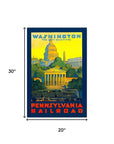 Washington Dc Vintage Travel Unframed Print Wall Art
