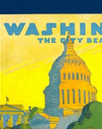 Washington Dc Vintage Travel Unframed Print Wall Art