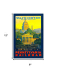 Washington Dc Vintage Travel Unframed Print Wall Art