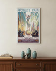 Vintage 1933 Chicago Worlds Fair Unframed Print Wall Art