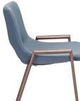 Set of Two 29" Gray And Brown Faux Leather And Steel Low Back Bar Height Bar Chairs