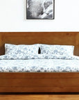 Oak Solid and Manufactured Wood Queen Bed Frame