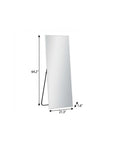 64" Silver Metal Wall Mounted And Freestanding Framed Accent Mirror