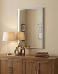 36" Silver Metal Accent Mirror