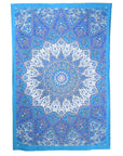 80" X 56" Royal Blue Mandala Cotton Hanging Tapestry