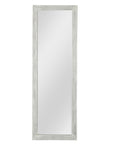 Brushed White Wooden Mirror
